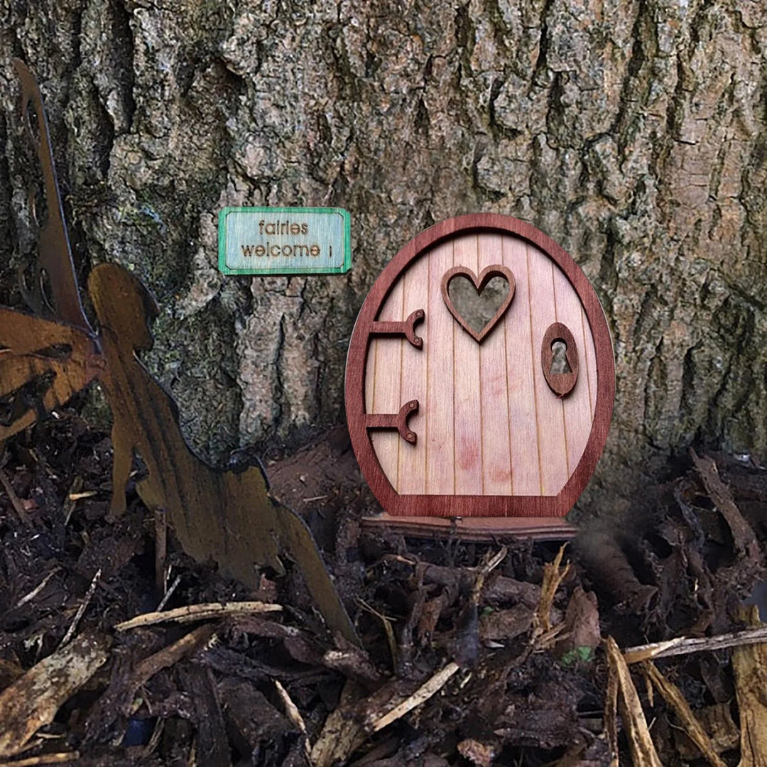 Gnome - Porte en bois Décor miniature