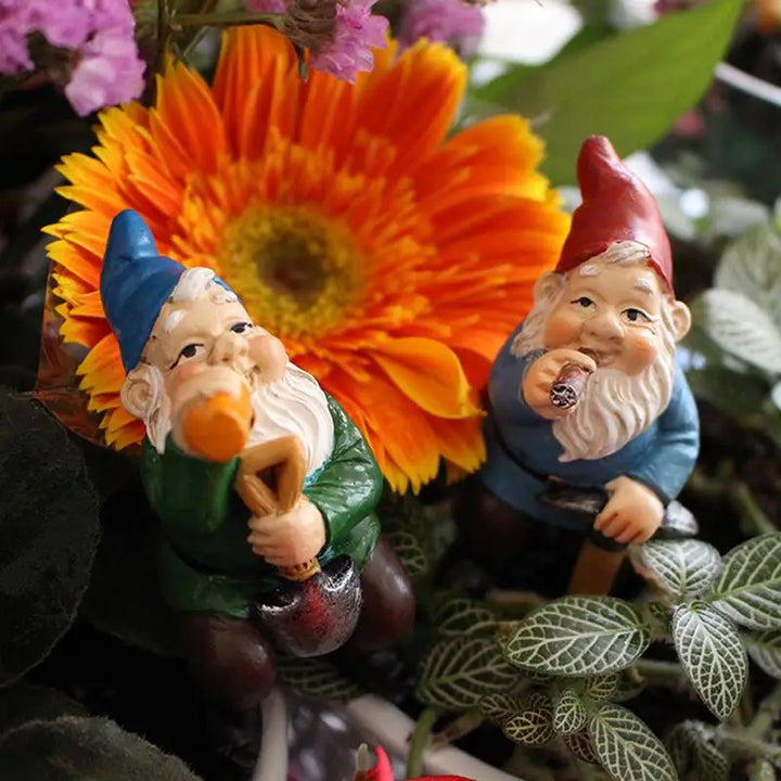 Ornements miniatures 4pcs/set Fairy Garden Drunk Gnomes